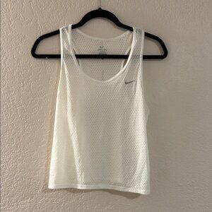 Nike White Crop Tank Top